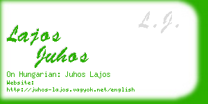 lajos juhos business card